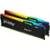זיכרון לנייח DRAM Kingston Fury Beast RGB KF560C30BBEAK2-32 KIT 32GB (2x16GB) DDR5 DIMM 6000MHz CL30 צבע שחור