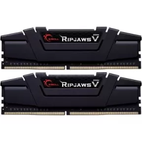 זיכרון לנייח DRAM G.Skill Ripjaws V F4-3200C16D-32GVK KIT 32GB (2x16GB) DDR4 DIMM 3200MHz C16 XMP 2.0 1.35V צבע שחור