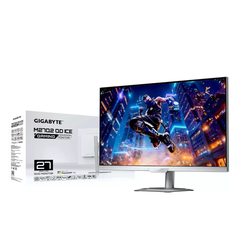 Монитор для игр Gigabyte M27Q2 ICE 27" 200Hz 2K, QHD Super Speed IPS Цвет:белый