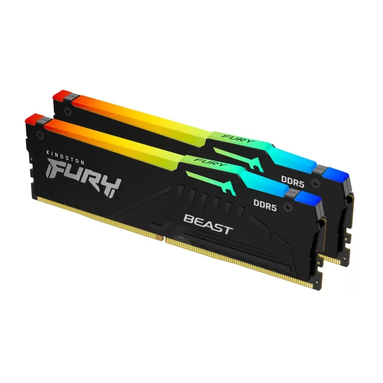 Desktop Memory DRAM Kingston Fury Beast RGB DDR5 32GB (2x16) 6800MHz C34 KF568C34BBEAK2-32 32GB DDR5 DIMM 6800MHz