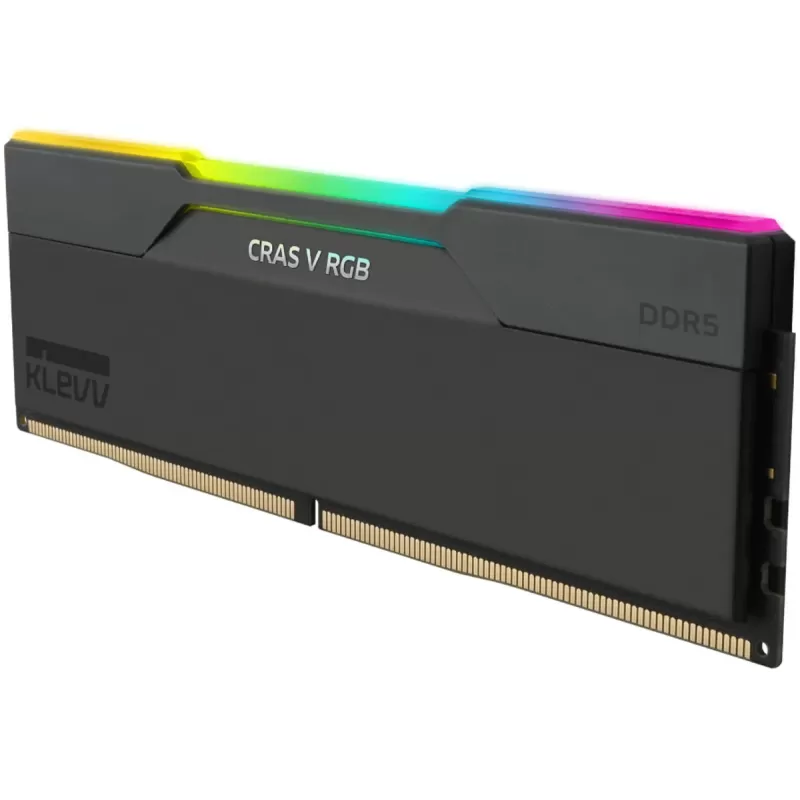 זיכרון לנייח DRAM Klevv DDR5 64GB (2x32GB) 6000 CL30 CRAS V RGB Black KD5BGUA80-60A300G KIT 64GB (2X32GB) DDR5 6000MHz CL30 צבע שחור