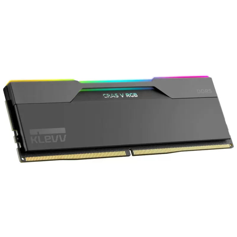 זיכרון לנייח DRAM Klevv DDR5 64GB (2x32GB) 6000 CL30 CRAS V RGB Black KD5BGUA80-60A300G KIT 64GB (2X32GB) DDR5 6000MHz CL30 צבע שחור