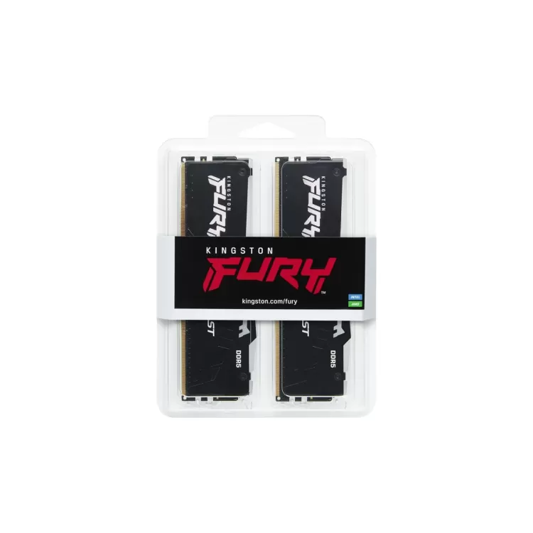 זיכרון לנייח DRAM Kingston FURY Beast RGB DDR5 32GB (2x16GB) 6400MHz CL32 KF564C32BBEAK2-32 32GB DDR5 6400MHz צבע שחור זיכרון לנייח DRAM Kingston FURY Beast RGB DDR5 32GB (2x16GB) 6400MHz CL32 KF564C32BBEAK2-32 32GB DDR5 6400MHz צבע שחור
