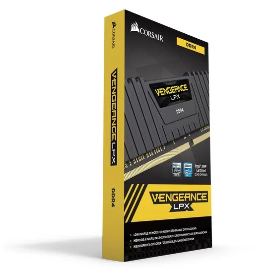 Desktop Memory DRAM Corsair Vengeance LPX CMK32GX4M2A2666C16 KIT 32GB (2x16GB) DDR4 DIMM 2666MHz 1.2V