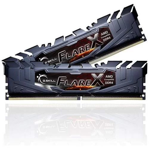 זיכרון לנייח DRAM G.Skill Flare X F4-2400C16D-16GFX KIT 16GB (2X8GB) DDR4 DIMM 2400MHz 16-16-16-39 1.2V OEM, ללא אריזה