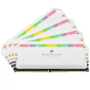 Desktop Memory DRAM Corsair DOMINATOR PLATINUM RGB CMT32GX4M4C3600C18W KIT 32GB (4X8GB) DDR4 DIMM 3600MHz CL18 Color:white