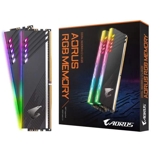 Desktop Memory DRAM Gigabyte AORUS GP-ARS16G32 KIT 16GB (2X8GB) DDR4 DIMM 3200MHz CL16 Color:black Desktop Memory DRAM Gigabyte AORUS GP-ARS16G32 KIT 16GB (2X8GB) DDR4 DIMM 3200MHz CL16 Color:black