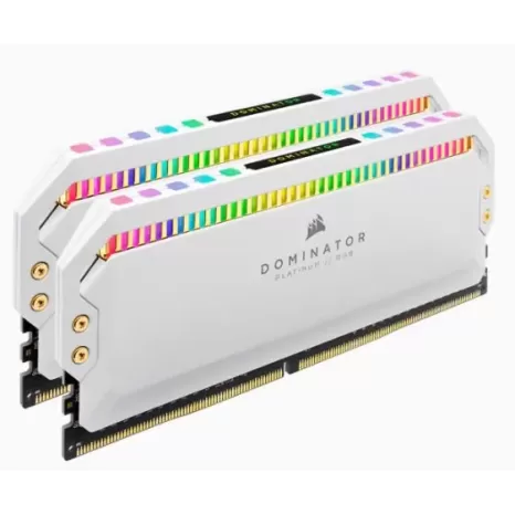 Desktop Memory DRAM Corsair DOMINATOR PLATINUM RGB CMT16GX4M2C3200C16W KIT 16GB (2X8GB) DDR4 DIMM 3200MHz 16-18-18-36 Color:white