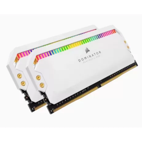 Desktop Memory DRAM Corsair DOMINATOR PLATINUM RGB CMT16GX4M2C3200C16W KIT 16GB (2X8GB) DDR4 DIMM 3200MHz 16-18-18-36 Color:white