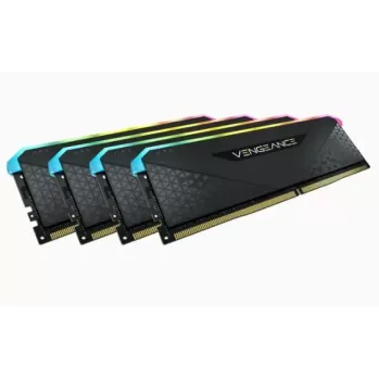זיכרון לנייח DRAM Corsair VENGEANCE RGB RS CMG128GX4M4E3200C16 KIT 128GB (4X32GB) DDR4 DIMM 3200MHz 16-20-20-38 צבע שחור
