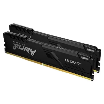 זיכרון לנייח DRAM Kingston Fury Beast KF432C16BBK2/16 KIT 16GB (2X8GB) DDR4 DIMM 3200MHz 17 cycles