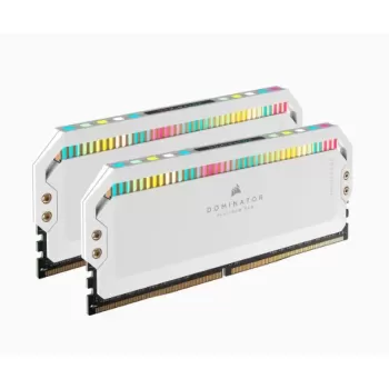 Desktop Memory DRAM Corsair DOMINATOR PLATINUM RGB CMT64GX5M2B5200C40W KIT 64GB (2X32GB) DDR5 DIMM 5200MHz 40-40-40-77 Color:white
