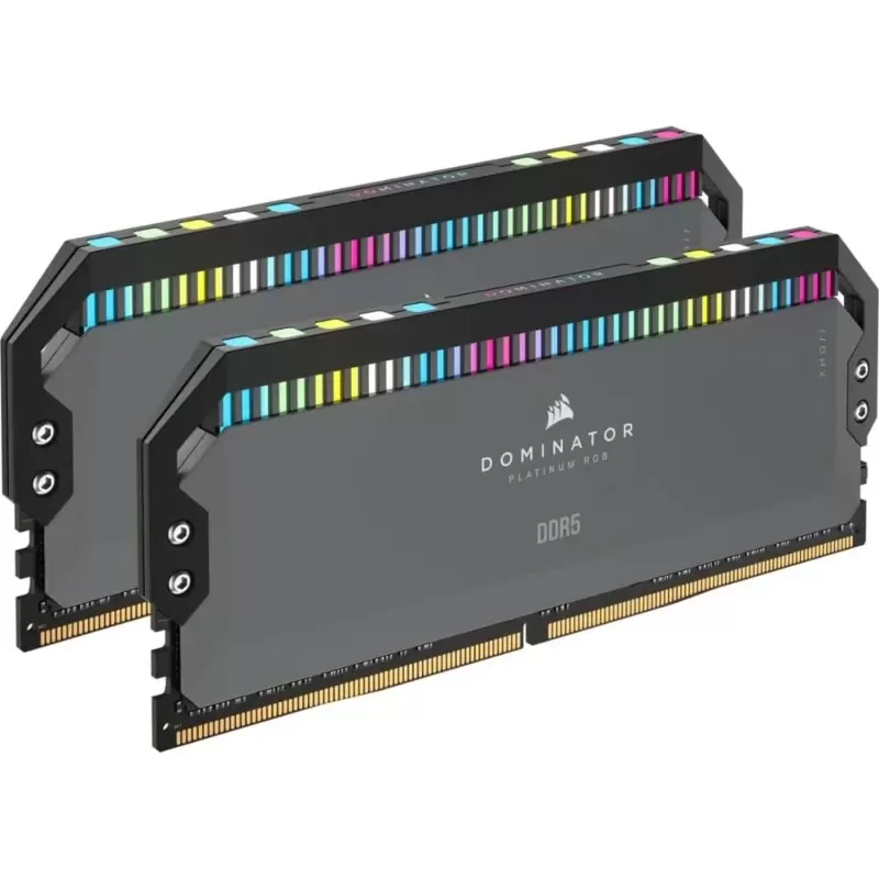 Desktop Memory DRAM Corsair DOMINATOR PLATINUM RGB CMT64GX5M2B6000Z40 AMD EXPO CMT64GX5M2B6000Z40 KIT 64GB (2X32GB) DDR5 DIMM 6000MHz CL40 Color:black
