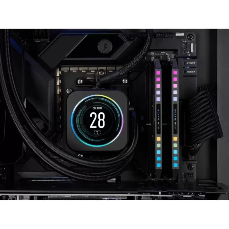 Desktop Memory DRAM Corsair DOMINATOR PLATINUM RGB CMT64GX5M2B6000Z40 AMD EXPO CMT64GX5M2B6000Z40 KIT 64GB (2X32GB) DDR5 DIMM 6000MHz CL40 Color:black