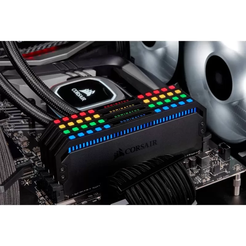 Desktop Memory DRAM Corsair DOMINATOR PLATINUM RGB CMT16GX4M2C3200C16 KIT 16GB (2X8GB) DDR4 DIMM 3200MHz C16 Color:black