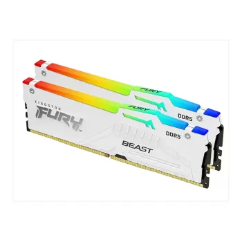 Оперативная память DRAM Kingston Fury Beast FURY Beast RGB white KF560C30BWEAK2-32 KIT 32GB (2x16GB) DDR5 DIMM 6000MHz CL30 1.4V