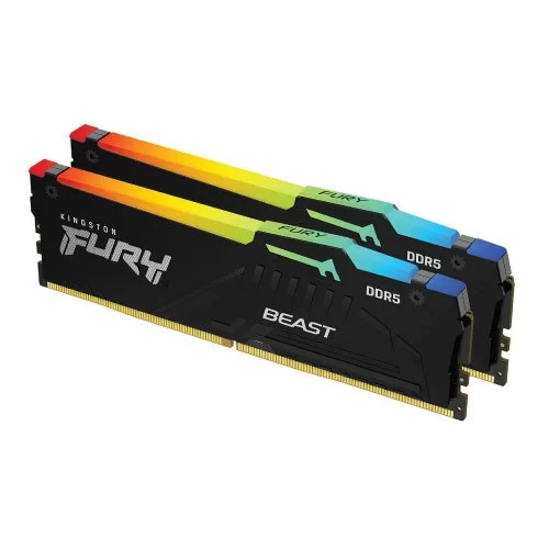 Память Kingston FURY Beast RGB black KF556C36BBEAK2-32 KIT 32GB (2x16GB) DDR5 5600MHz 1.25V