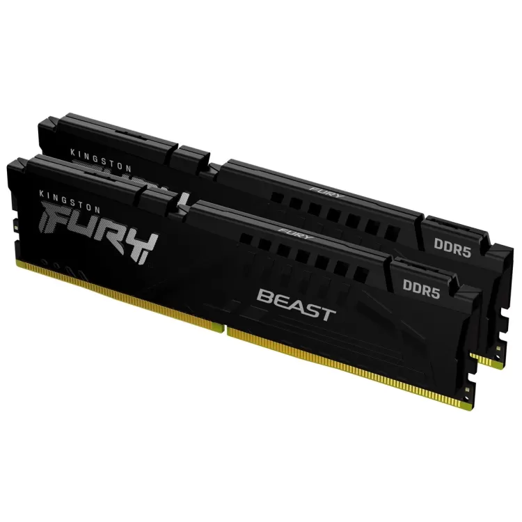 זיכרון לנייח DRAM Kingston Fury Beast 32GB DDR5 6800MHz C34 KF568C34BBEK2-32 32GB DDR5 DIMM 6800MHz