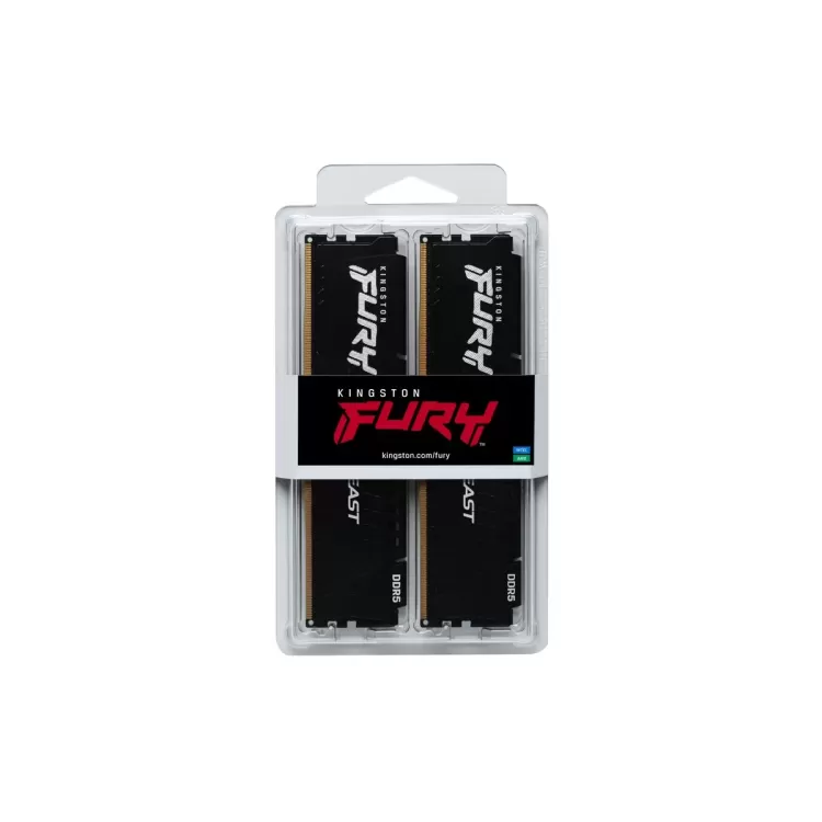זיכרון לנייח DRAM Kingston Fury Beast 32GB DDR5 6800MHz C34 KF568C34BBEK2-32 32GB DDR5 DIMM 6800MHz