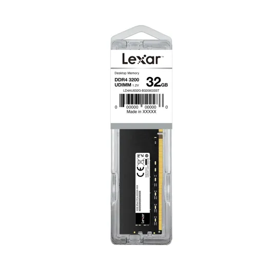 Desktop Memory DRAM Lexar 32GB DDR4 3200MHz CL22 UDIMM LD4AU032G-B3200GSST 32GB DDR4 3200MHz Color:black Desktop Memory DRAM Lexar 32GB DDR4 3200MHz CL22 UDIMM LD4AU032G-B3200GSST 32GB DDR4 3200MHz Color:black