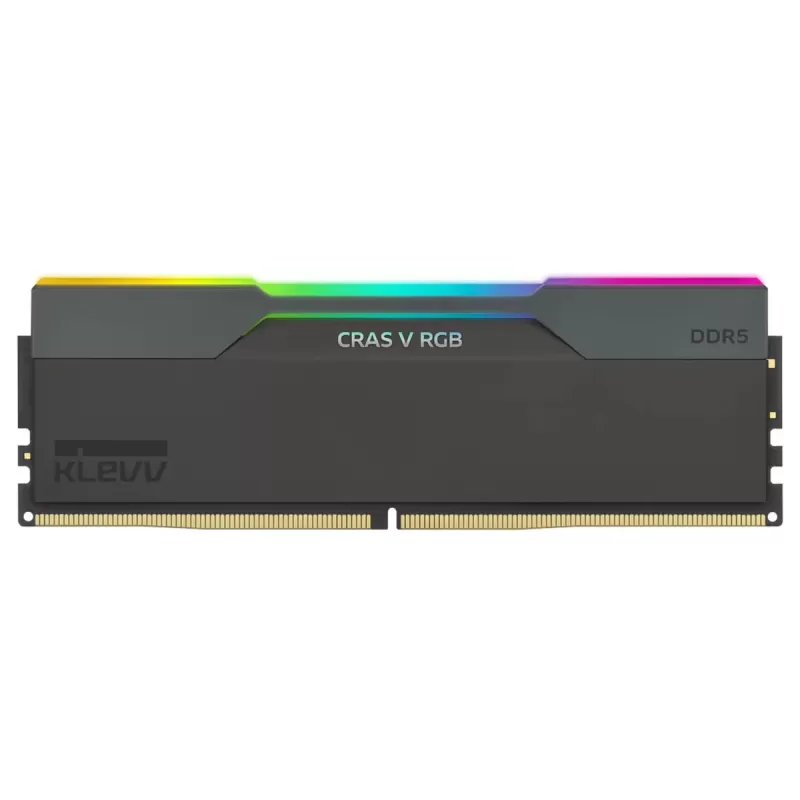 Оперативная память DRAM Klevv DDR5 64GB (2x32GB) 6400 CL32 CRAS V RGB Black KD5BGUA80-64A320G KIT 64GB (2x32GB) DDR5 6400MHz CL32 Цвет:чёрный