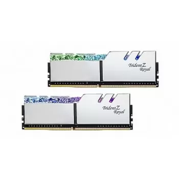 זיכרון לנייח DRAM G.Skill Trident Z Royal F4-3600C16D-16GTRS KIT 16GB (2X8GB) DDR4 DIMM 3600MHz CL16-16-16-36 OEM, ללא אריזה מקורית צבע לבן