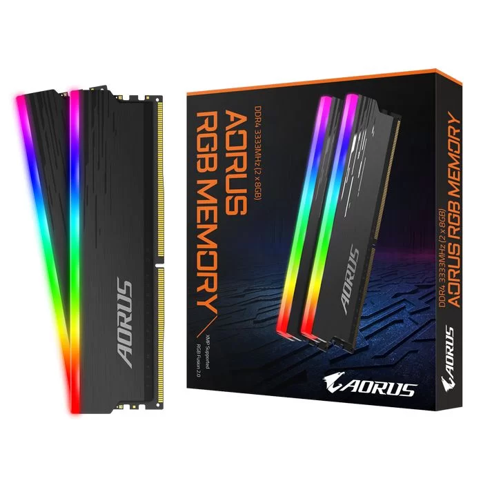Desktop Memory DRAM Gigabyte AORUS RGB GP-ARS16G33 KIT 16GB (2X8GB) DDR4 DIMM 3333MHz 18-20-20-40 Color:black