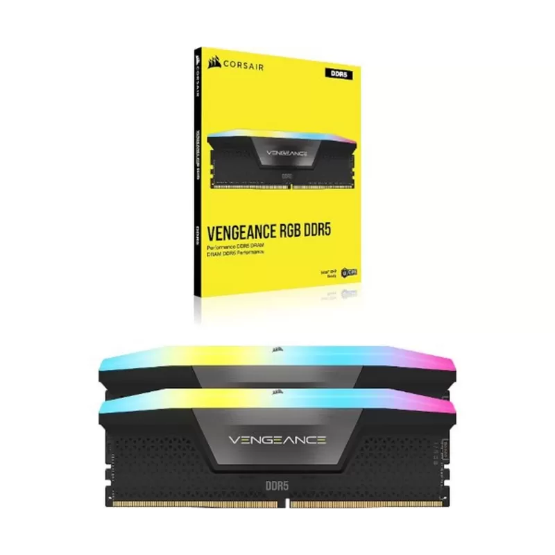 זיכרון לנייח DRAM Corsair Vengeance CMH48GX5M2E6000C36 KIT 48GB (2x24GB) DDR5 DIMM 6000MHz CL36 צבע שחור