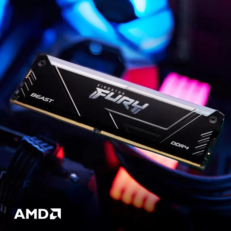 Desktop Memory DRAM Kingston Fury Beast KF432C16BB2A/8 8GB DDR4 DIMM 3200MHz CL16 Color:black