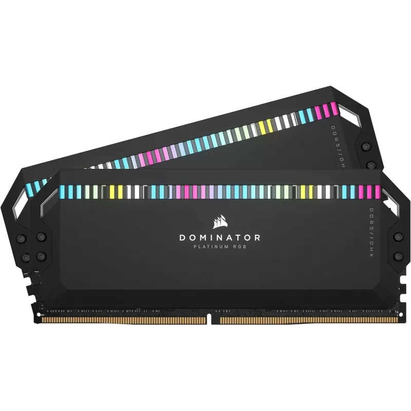Desktop Memory DRAM Corsair DOMINATOR PLATINUM RGB CMT64GX5M2B6000C40 KIT 64GB (2X32GB) DDR5 DIMM 6000MHz CL40 Color:black