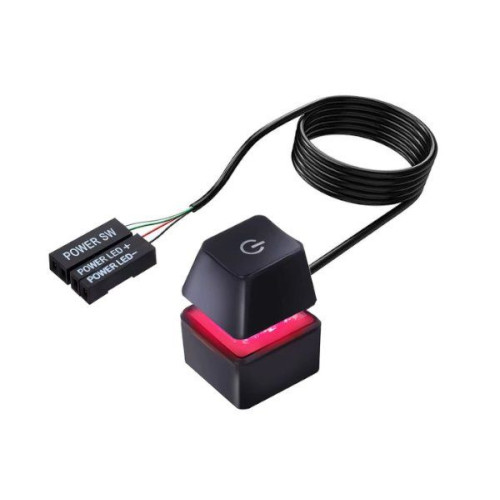 Power Switch Pc Power Reset Button With RGB Color:black Power Switch Pc Power Reset Button With RGB Color:black