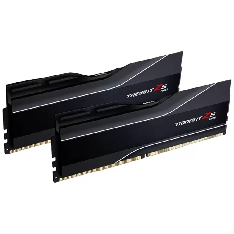 זיכרון לנייח DRAM G.Skill Trident Z5 Neo 6000J3636F16GX2-TZ5N KIT 32GB (2x16GB) DDR5 DIMM 6000MHz CL36 Intel XMP 3.0 and AMD EXPO 1.35V צבע שחור