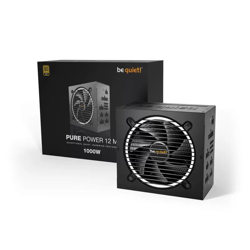 ספק כוח be quiet! PURE POWER 12 M 1000W BN345 מודולרי מלא 80 Plus Gold ATX 3.1 compliant and PCIe 5.1 ספק כוח be quiet! PURE POWER 12 M 1000W BN345 מודולרי מלא 80 Plus Gold ATX 3.1 compliant and PCIe 5.1