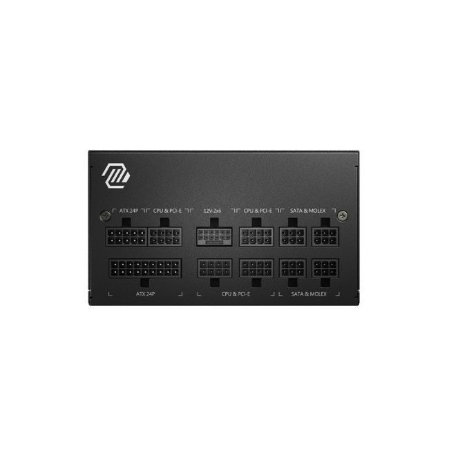 Power Supply MSI A750GL PCIE5 מודולרי מלא 80 Plus Gold 750W 12V:744W