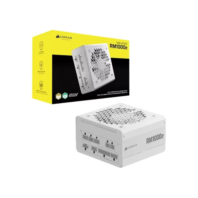 ספק כוח Corsair RM1000e - Fully Modular Low-Noise ATX לבן CP-9020294-NA 80 Plus Gold 1000W ספק כוח Corsair RM1000e - Fully Modular Low-Noise ATX לבן CP-9020294-NA 80 Plus Gold 1000W