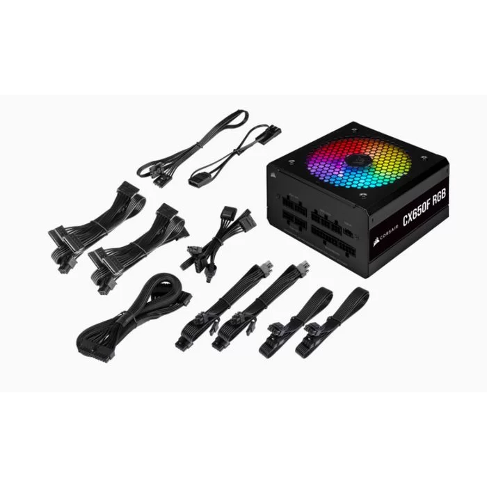Блок Питания Corsair CX Series CX650F RGB black CP-9020217-EU Полностью Модулярный 80 Plus Bronze 650W Блок Питания Corsair CX Series CX650F RGB black CP-9020217-EU Полностью Модулярный 80 Plus Bronze 650W