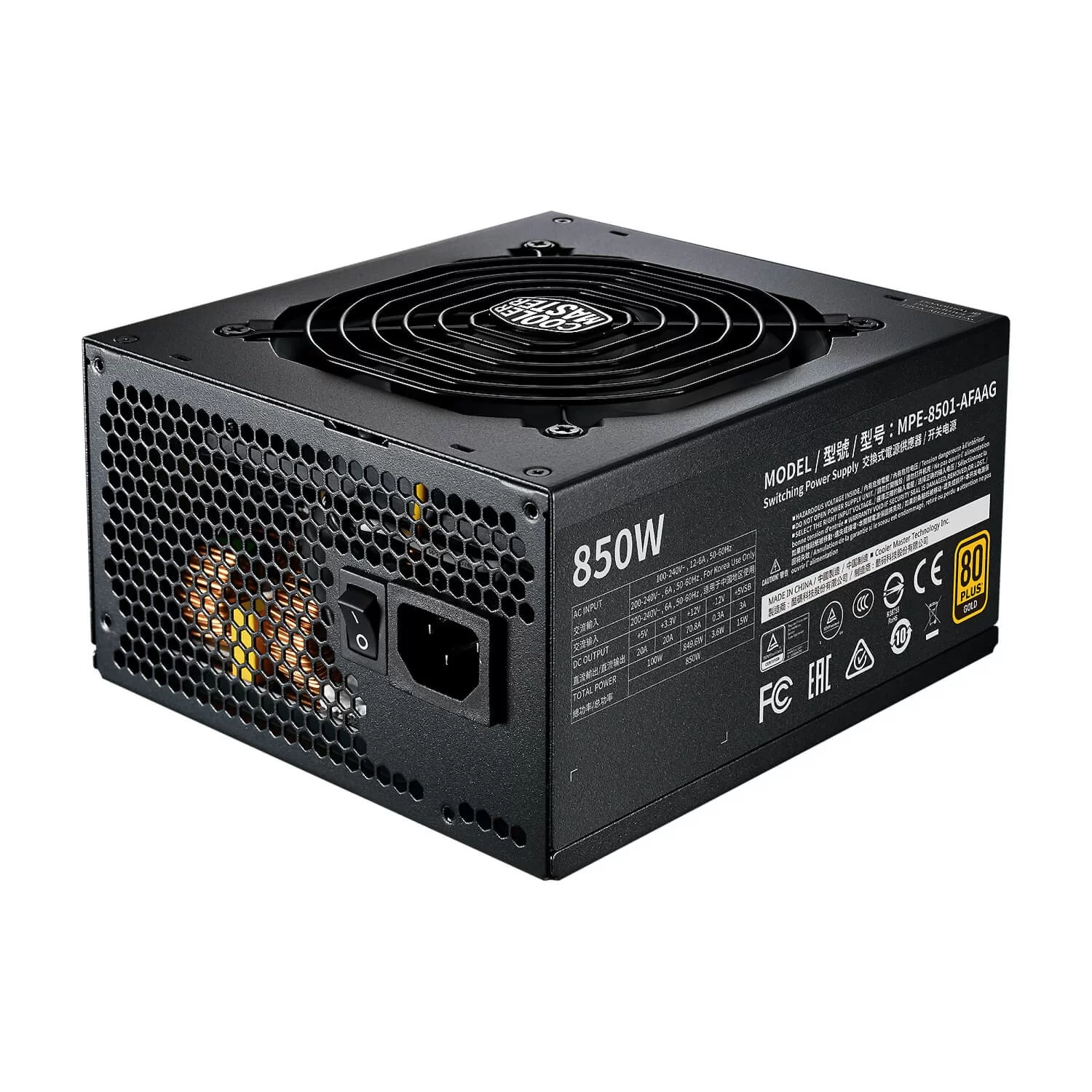 Блок Питания Cooler Master MWE GOLD 850 V2 MPE-8501-AFAAG Полностью Модулярный 80 Plus Gold 850W
