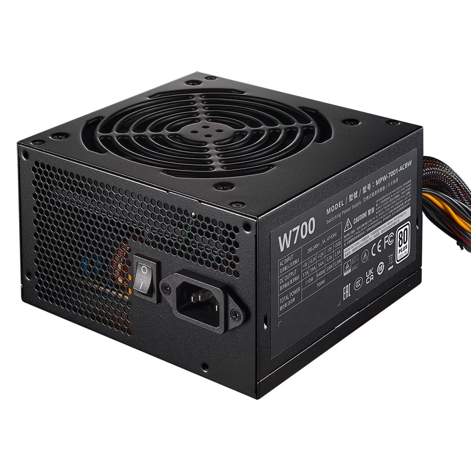 Power Supply Cooler Master ELITE NEX WHITE 700 230V MPW-7001-ACBW-BWO Non modular 80 Plus 700W 12V:648W