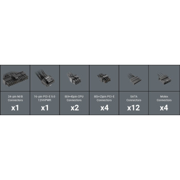 ספק כוח Antec NE1300G M ATX 3.0 0-761345-11396-0 מודולרי מלא 80 Plus Gold 1300W