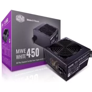 ספק כוח Cooler Master MWE 450 WHITE 230V V2 MPE-4501-ACABW 80 Plus 450W
