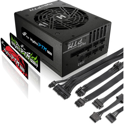 Power Supply FSP Hydro PTM PRO ATX 3.0(PCIe5.0) 850W HPT2-850M.Gen5 מודולרי מלא Power Supply FSP Hydro PTM PRO ATX 3.0(PCIe5.0) 850W HPT2-850M.Gen5 מודולרי מלא