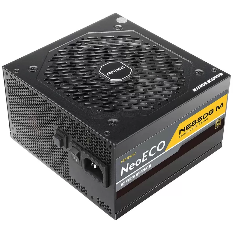 ספק כוח Antec NE850G M ATX 3.0 PCIe 5.0 0-761345-11386-1 מודולרי מלא 80 Plus Gold 850W 12V:849.6W ATX 12V 3.0