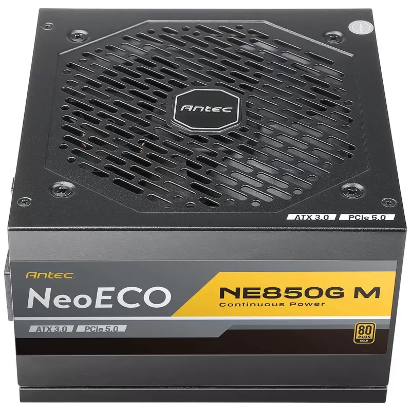 ספק כוח Antec NE850G M ATX 3.0 PCIe 5.0 0-761345-11386-1 מודולרי מלא 80 Plus Gold 850W 12V:849.6W ATX 12V 3.0