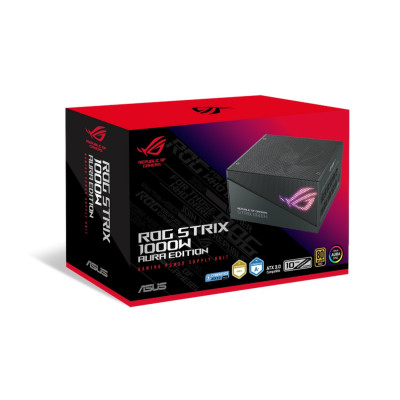 Power Supply Asus ROG STRIX 1000W Gold Aura Edition 90YE00P1-B0WA00 מודולרי מלא Power Supply Asus ROG STRIX 1000W Gold Aura Edition 90YE00P1-B0WA00 מודולרי מלא