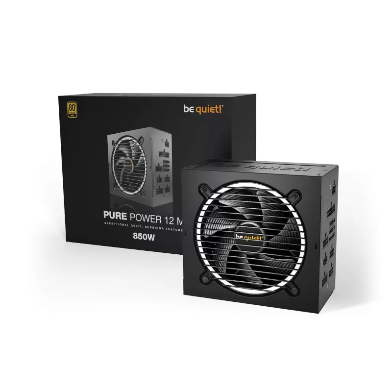 ספק כוח be quiet! PURE POWER 12 M 850W BN344 80 Plus Gold ספק כוח be quiet! PURE POWER 12 M 850W BN344 80 Plus Gold