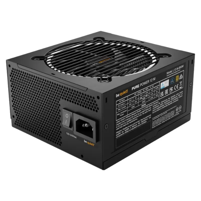 ספק כוח be quiet! PURE POWER 12 M 850W BN344 80 Plus Gold ספק כוח be quiet! PURE POWER 12 M 850W BN344 80 Plus Gold