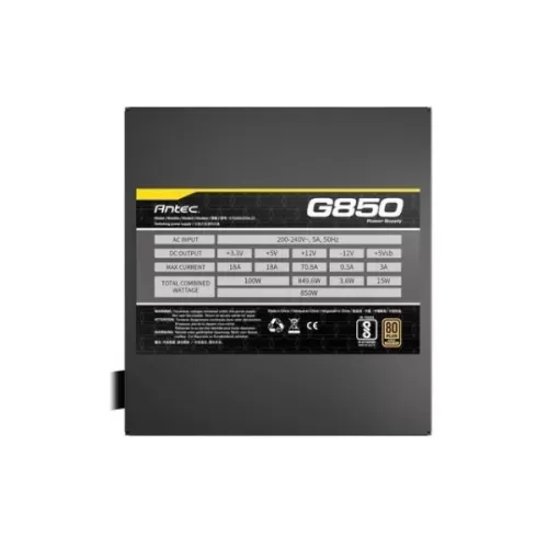 Блок Питания Antec Atom G850 0-761345-20038-7 80 Plus Gold 850W 12V:849.6W
