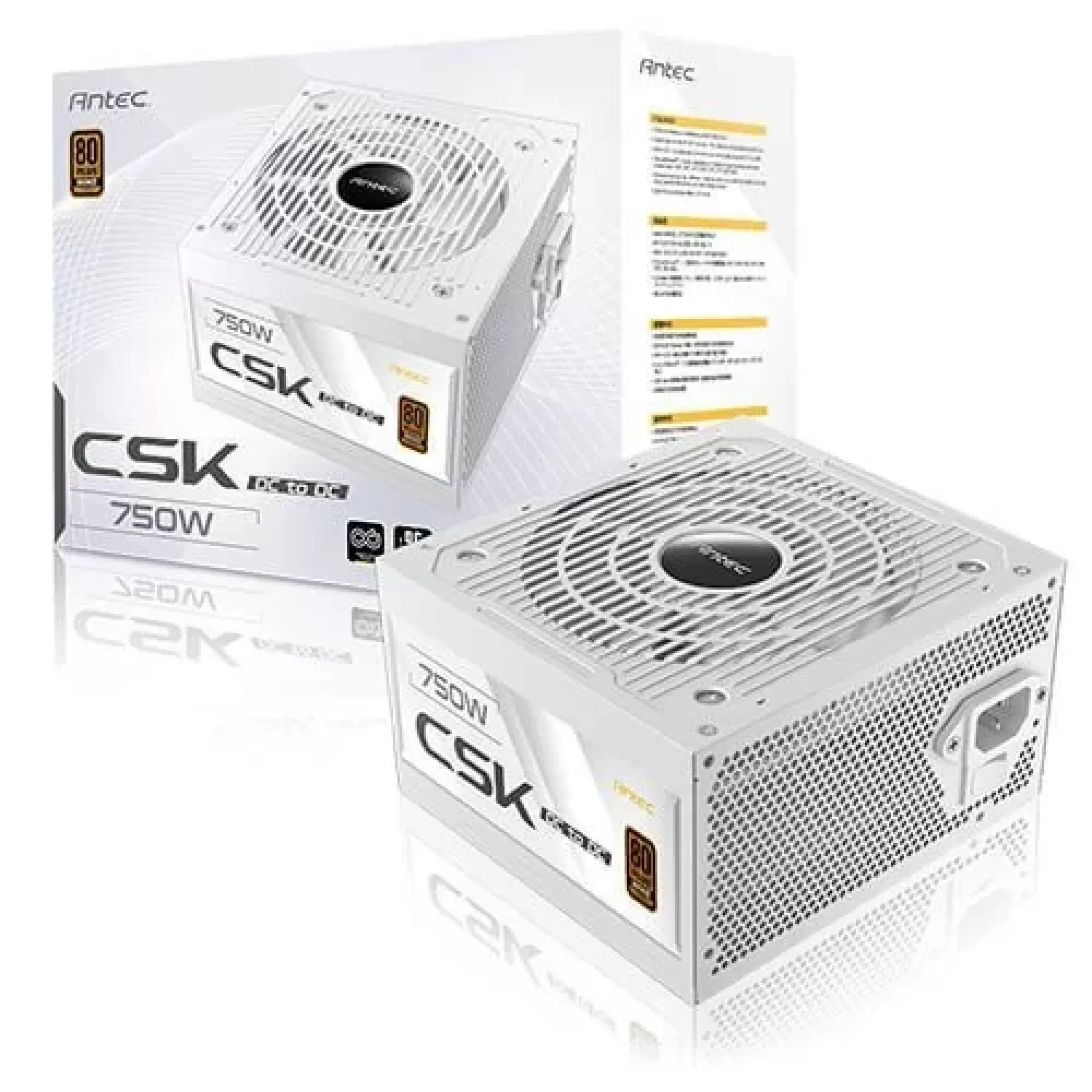 Power Supply Antec CSK750DC white 0-761345-20117-9 80 Plus Bronze 750W
