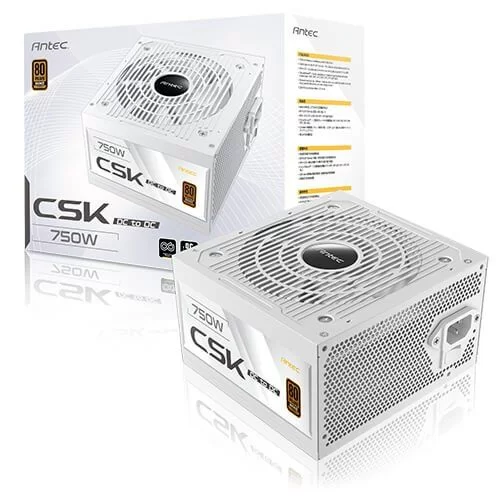 ספק כוח Antec CSK750DC לבן 0-761345-20117-9 80 Plus Bronze 750W ספק כוח Antec CSK750DC לבן 0-761345-20117-9 80 Plus Bronze 750W