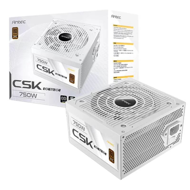 ספק כוח Antec CSK750DC לבן 0-761345-20117-9 80 Plus Bronze 750W ספק כוח Antec CSK750DC לבן 0-761345-20117-9 80 Plus Bronze 750W